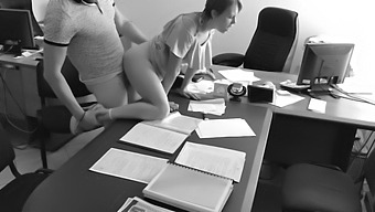 Boss Secretly Films Himself Having Sex With His Petite Secretary In The Office