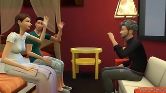Old-And-Young Couple Gets Naughty With Their Mature And Teen Daughter