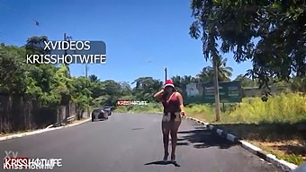 Noel, A Hotwife, Strips Down In A Busy Brazilian Traffic Jam - A Holiday-Themed Video