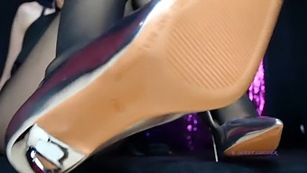 Submissive Male Worships Mistress' Feet In Femdom Video