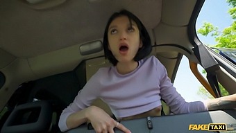 Shy Teen With Short Hair Gets Her Wet Pussy Pumped In A Russian Taxi Ride