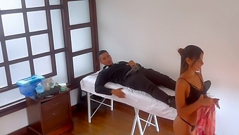 Therapist Seduces Client During Massage And Gets Facial Cumshot