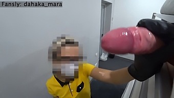 Hotel Maid Witnesses And Stimulates Guest'S Masturbation