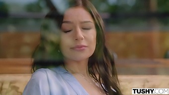 Beautiful Brunette April'S Hardcore Double Penetration Fantasy Comes True