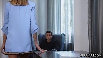 Blonde College Instructor Enjoys A Wild Ride On Her Pupil'S Large Member