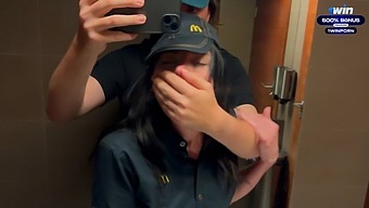 Risky Public Sex In A Mcdonald'S Restroom Leads To Steamy Encounter With A Worker - Eva Soda