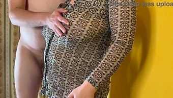 Voluptuous Wife With Shaved Pussy Allows Me To Fill Her With Cum - Side Angle