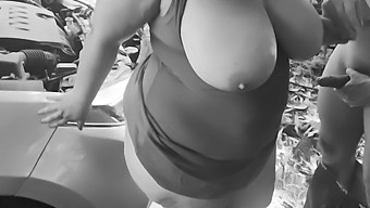 Latina Cougar Seduces Young Man In Car